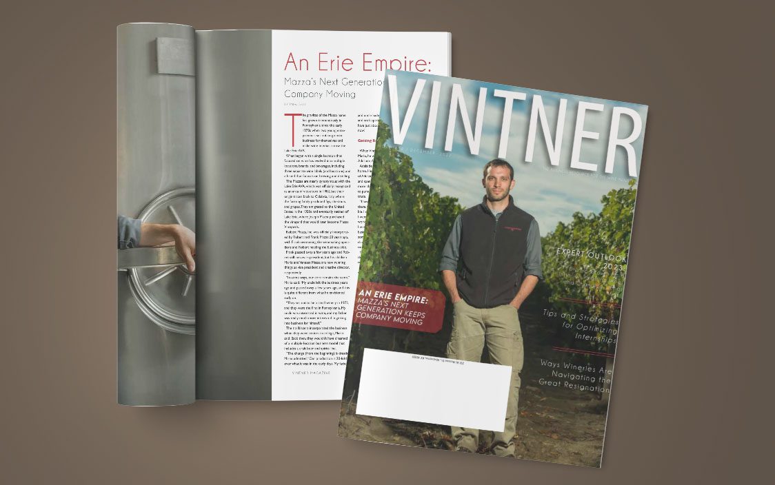 Mazza Featured as Cover Story in Vintner Magazine