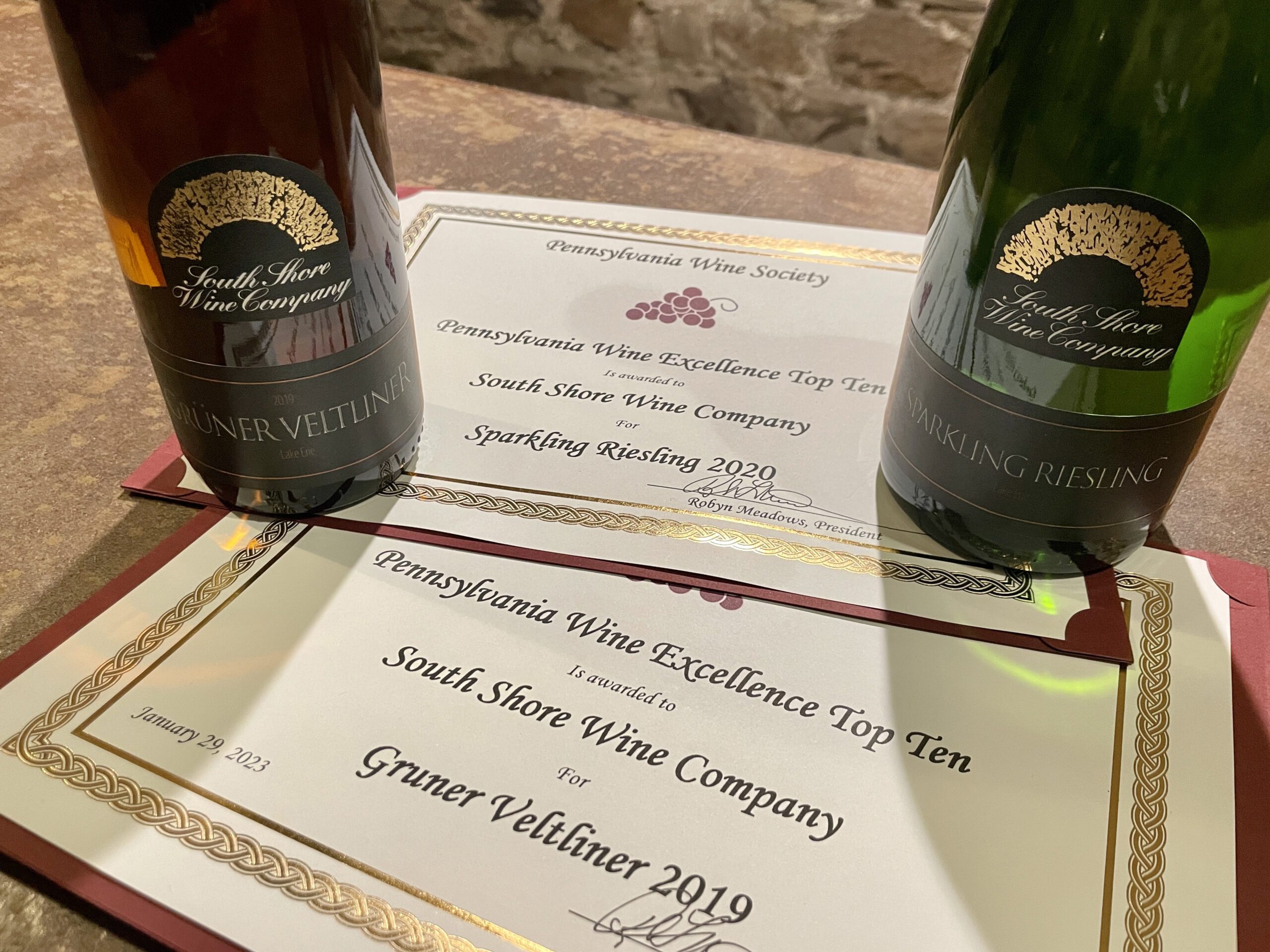 South Shore Wines 2 of Top 10 in PA Wine Excellence Competition