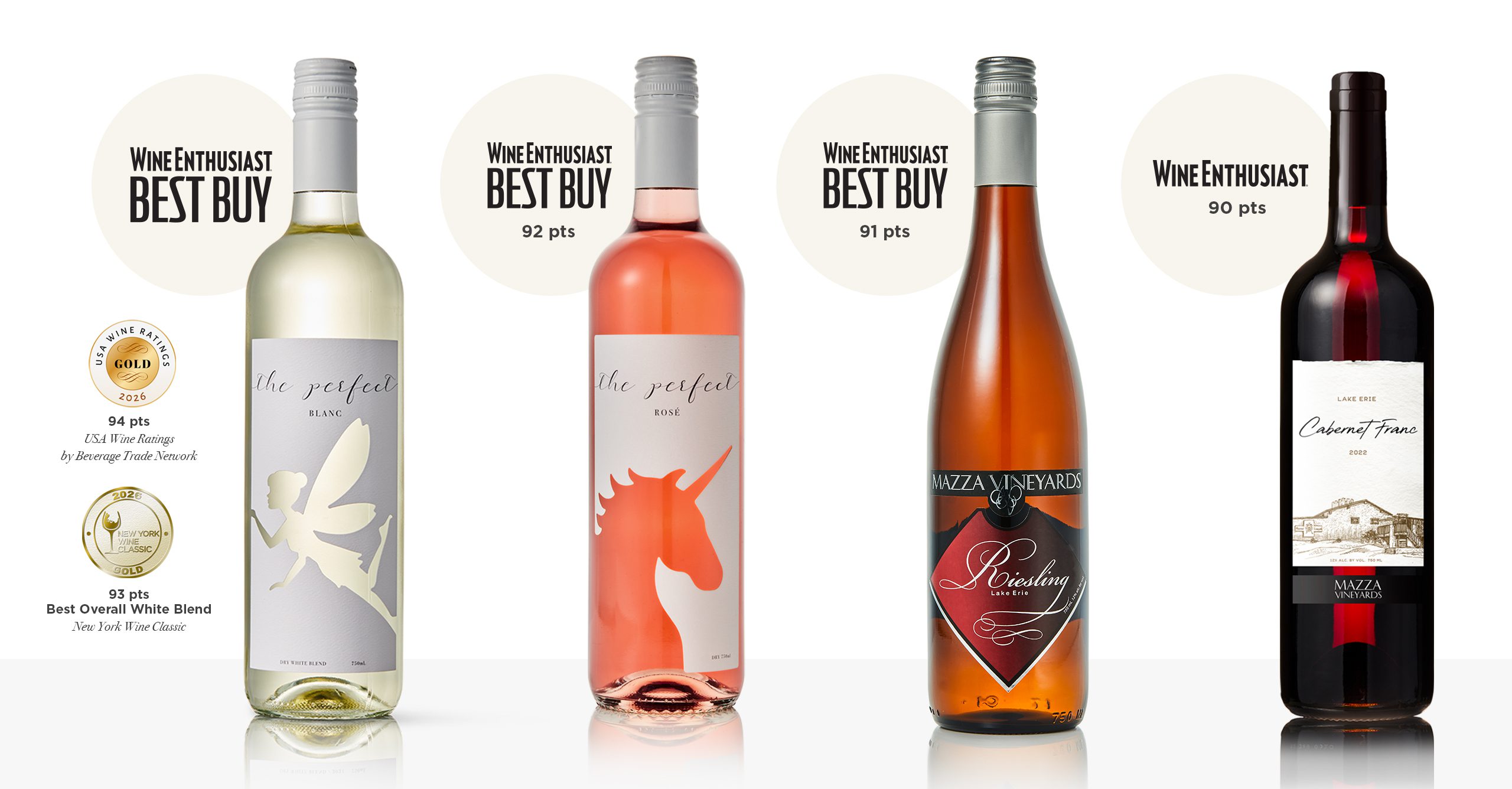 Mazza Wines recognized as “Best Buys” and gold medal winners